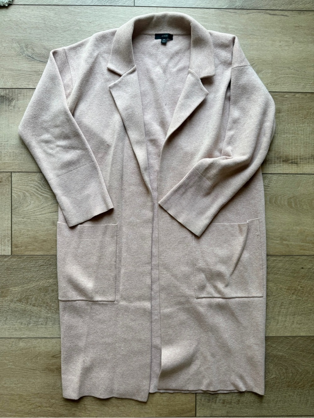 J. Crew Soft Blush Women's Ella Long Sweater Coat | Size XL (oversized)